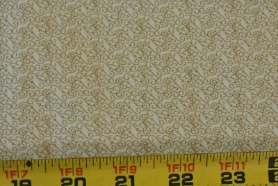 12" Long, Tiny Tan Scrolls on Cream, Moda, Sweetwater, "Elementary", V405 - Image 1 of 4
