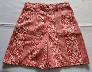 Pantaloncini Pearl River Clothing Co Denim Donna 9/10 Vita 30" Rosso Bianco Righe - Foto 1 di 6