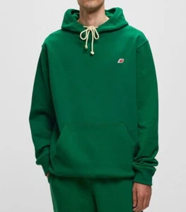 New Balance Made in USA Core Collection Hoodie Pine Green Hooded Sweatshirt XL - Picture 1 of 5