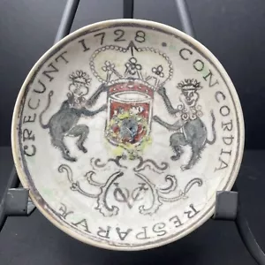 Piatto VOC Armoriale Olandese Famiglia Porcellana Esportazione Cinese Circa 1728 Yongzheng - Foto 1 di 24