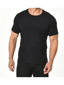 New 3-12 Pack Men's 100% Cotton Tagless T-Shirt Undershirt Tee Plain Black S-XL - Picture 1 of 4