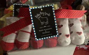 Baby Dry Goods Red And White 3pack Socks Small - Picture 1 of 4