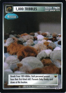 STAR TREK CCG TROUBLE WITH TRIBBLES RARE CARD 1,000 TRIBBLES (RESCUE) - Picture 1 of 1