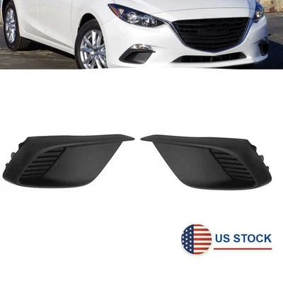 2Pcs Front Bumper Fog Light Cover For 14-16 Mazda 3 Sport BHN150C11A, BHN150C21A Foto 1 de 4