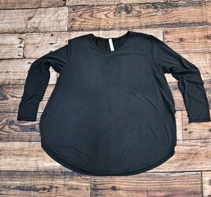 Top Lululemon negro drapeado manga larga para mujer talla 12 - Imagen 1 de 6