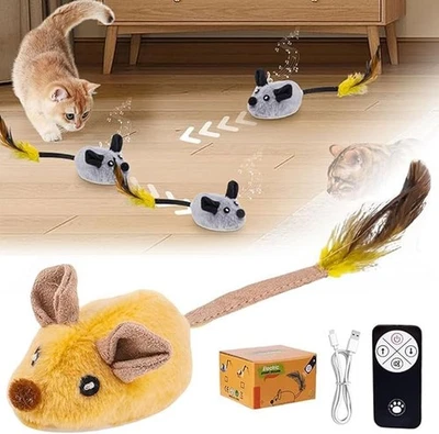 Remote Control Mouse Toy,2025 New Remote Control Cat Toys Mice Electronic Moving - Image 1 of 4