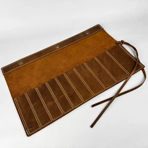 10-Pocket Leather Tool Case – For Carving Chisels, Knives & Woodwork Gear - Bild 1 von 11