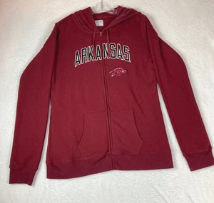 Arkansas Razorbacks J American Sudadera con Capucha Cremallera Completa Campus Chaqueta (Hombre XL) Granate - Imagen 1 de 11