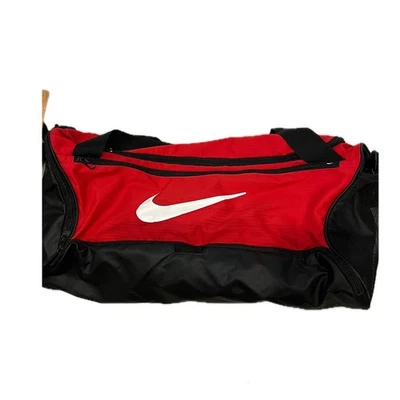  Nike Brasilia 9.5 Red Black Medium 60L Duffel Gym Bag  - Image 1 of 4
