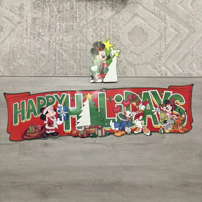Disney Holiday Christmas Paper Bulletin Board 3D Header Banner, Mickey Cutout - Image 1 of 4