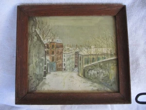 Impresión de París enmarcada artista francés vintage de Maurice Utrillo ~ Montmartre - Imagen 1 de 5