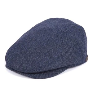 Barbour Mens Barlow Flat Cap Navy - Picture 1 of 7