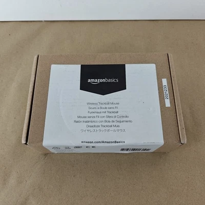 Amazon Basics Wireless Trackball Mouse, Black NEW - Image 1 of 4