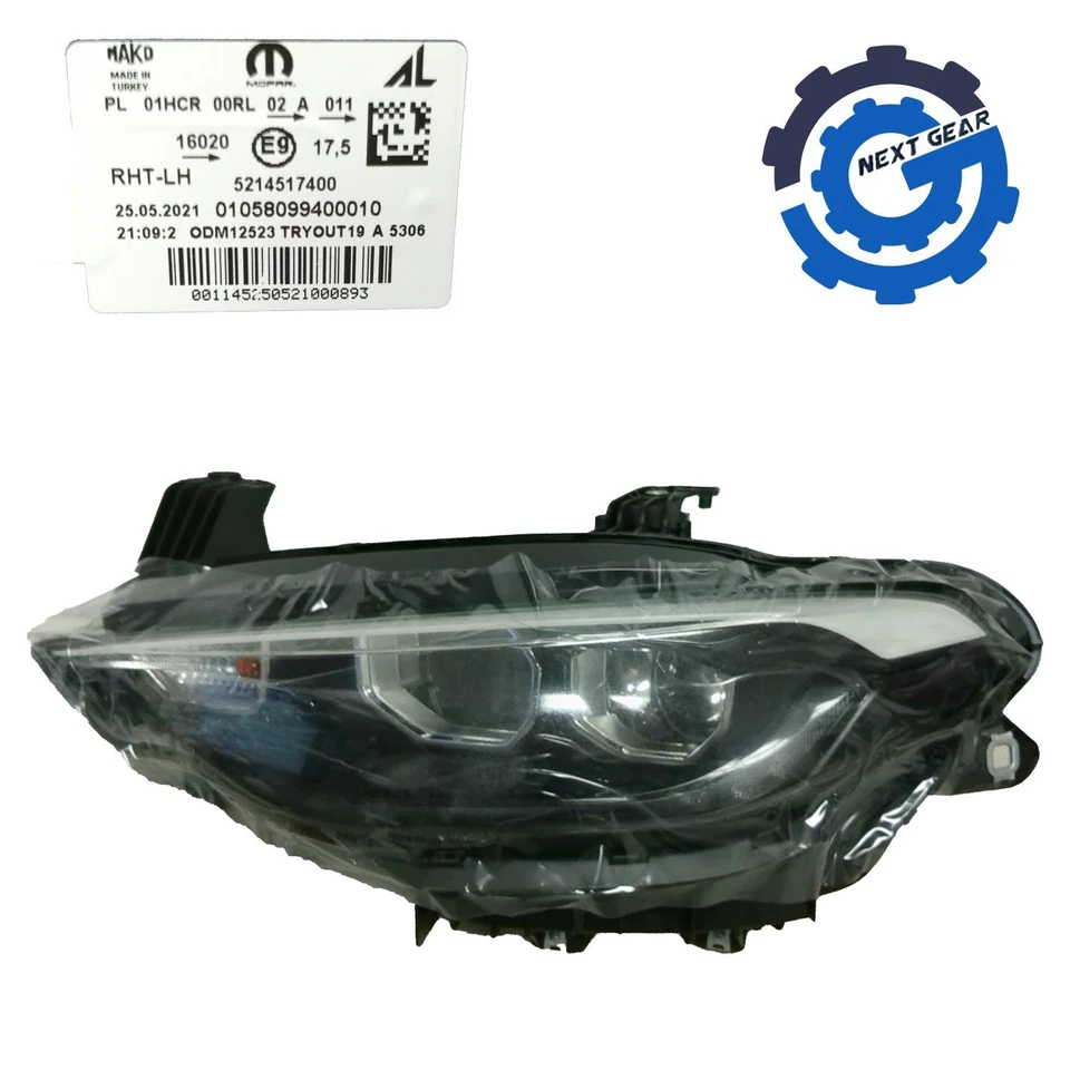 Novo conjunto de farol esquerdo Mopar fabricante de equipamento original para 2016-2020 Fiat Tipo 68476388AA - Imagem 1 de 4