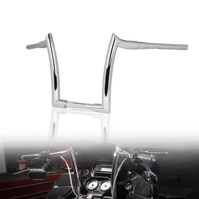 14'' Rise Handlebar Handle bars Ape Hanger Fit For Harley Dyna Softail Touring ` - Imagem 1 de 4