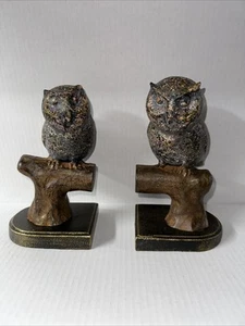 fermalibri spi gufo su rami set vintage - Foto 1 di 9