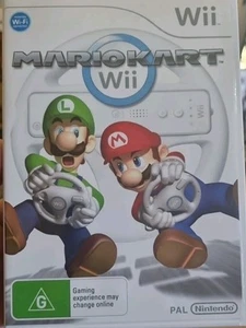 Mario Kart Wii (Nintendo, 2008) COMPLETE disk case manual Free Post - Foto 1 di 7
