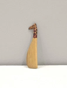 African Wood Giraffe  Handle Butter Knife - Picture 1 of 2