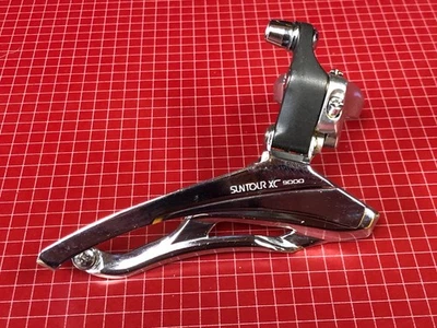 Clean Suntour XC-9000 Front Derailleur MTB Long Cage Clamp-on 28.6 Triple Rings - Image 1 of 4