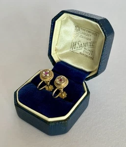 Antique Victorian 9ct Gold Etruscan Revival Earrings - Picture 1 of 10