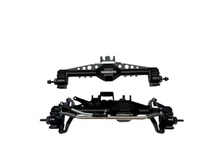 SuperShafty CP43 schwarz Aluminium vorne & hinten Portalachsen RC Teil #16544 - Bild 1 von 7