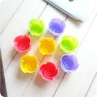 8pcs Maker Muffin Jelly Cup Cake Mold Rose Flower Silicone Baking Mould Cookie