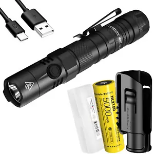 Nitecore MH12 v2 1200 Lumen USB-C wiederaufladbare taktische Taschenlampe + Akku - Bild 1 von 12