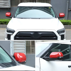 2pcs Red Side View Mirror Cap Accent OVERLAY Fits Toyota Tundra / Sequoia 2022+ - Picture 1 of 24