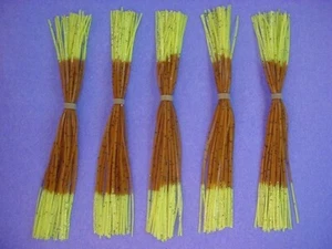 5 Silicone Skirts Pumpkin /Chart Tip 5-218 Fish Spinnerbait Buzz  jig tackle - Picture 1 of 1