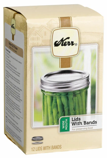 Kerr 00087 Wide Mouth Canning Jar Caps - 12 Count