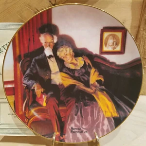 Nuovo piatto da collezione Norman Rockwell fine giornata Knowles 1988 vintage Swanky Barn - Foto 1 di 12