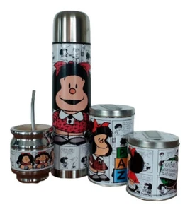 MAFALDA - SET MATE - Mate + Bombilla + Azúcar + Yerbera + Termo 1 lt. - Imagen 1 de 1