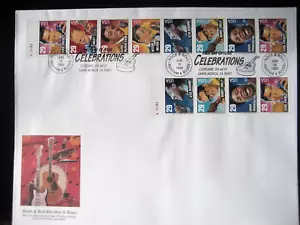 US FDC - 1993 Celebrations of The American Music - Rock & Roll ~ Rhythm & Blues - Picture 1 of 2
