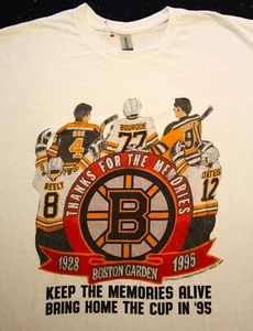 RARE Vintage Boston Bruins Garden Farewell Souvenir T Shirt XL, Orr, Bucyk - Picture 1 of 9