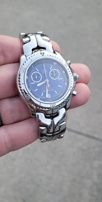 Tag Heuer CT1115.BA0551 Mens Link Series Searacer Chronograph Watch Blue Silver - Image 1 of 4