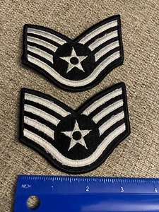 Paar US Air Force Staff Sergeant Enlisted Rank Patches USAF INV15238 - Bild 1 von 3