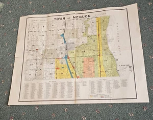 1940s-50s Map of Town of Mecquon Wisconsin - Picture 1 of 2