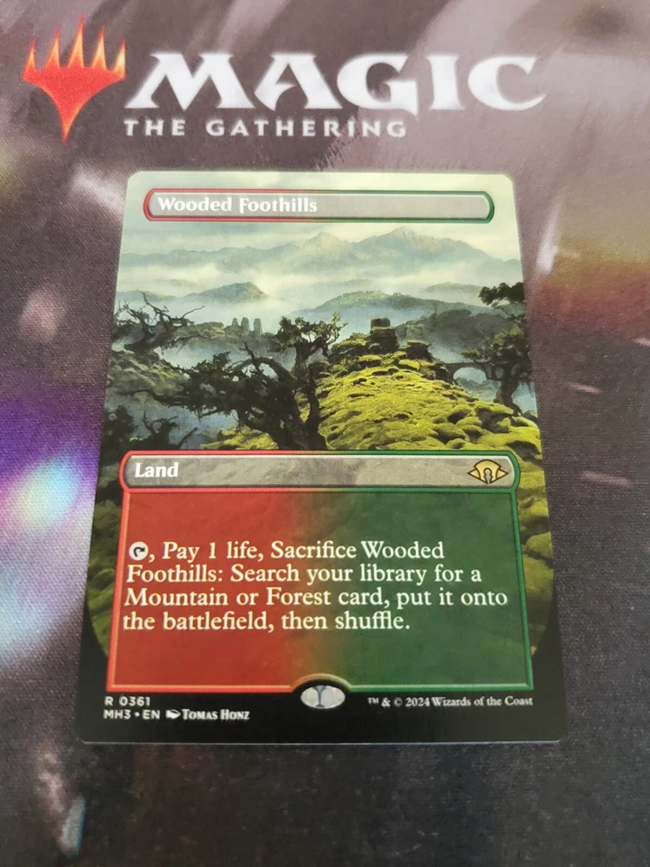 Mtg. Wooded Foothills. Borderless. #361. Modern Horizons 3. Pack Fresh  - Image 1 of 1