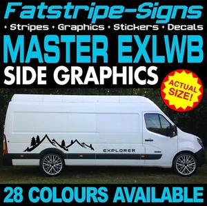 RENAULT MASTER EXLWB L4 GRÁFICOS PEGATINAS RAYAS CALCOMANÍAS FURGONETA CÁMPER - Imagen 1 de 2