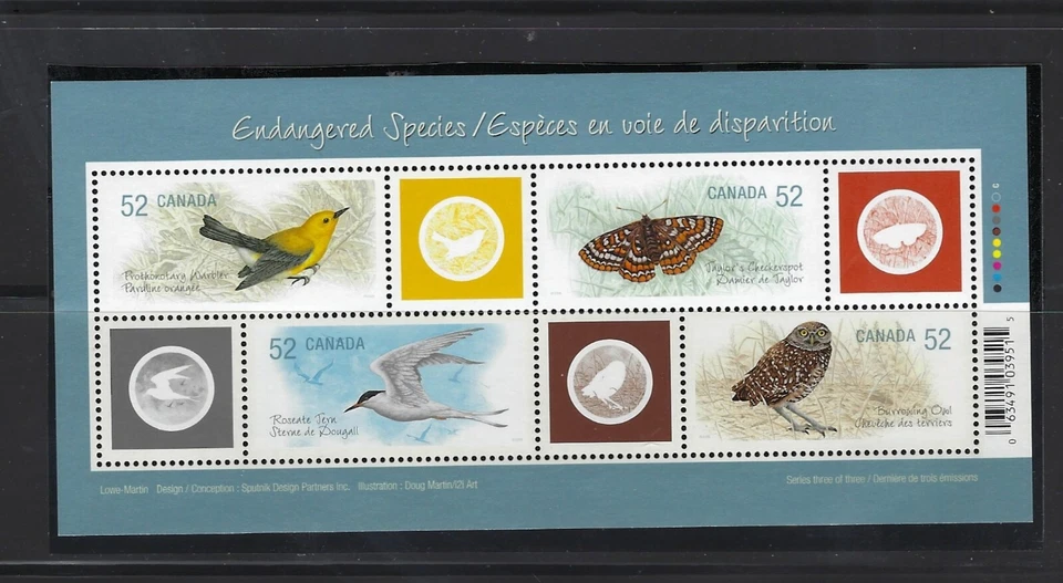 Canada 2008 Endangered Species  #2285 Souvenir Sheet   MNH - Image 1 of 1