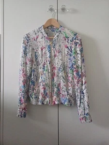 H&M Ladies Floral Lightweight Bomber Jacket Size Eur36 - Picture 1 of 4