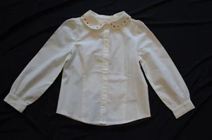 Gymboree Sweet CUPCAKE CUTIE Ivory Top Blouse polka dots on collar NWT6 7 9 10 - Picture 1 of 4