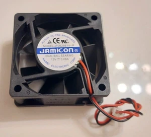 Computer cooling fan JAMICON JF0625B1V--R 12V 0.08A 60x60x25mm Side Case 2PIN - Picture 1 of 2