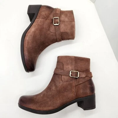 Dansko Botines Mujer 7 Marrón Gamuza Cagney Confort Desgastado Boho Nuevo $180 Foto 1 de 4