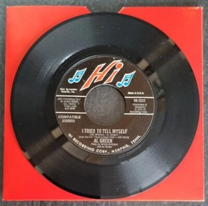 AL GREEN - I TRIED TO TELL MYSELF / SOMETHING - EX 7" vinyl single reissue Soul 
