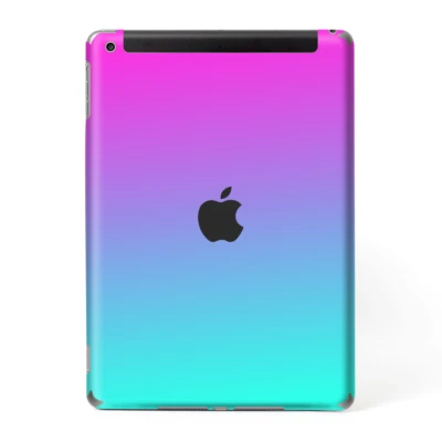 Calcomanía envolvente Skins para Apple iPad 9.7 2017-hombre rosa púrpura verde azulado degradado Foto 1 de 3