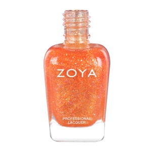 ZOYA Jesy firey coral orange metallic holo ZP740 FREE Nail Stickers - Picture 1 of 2