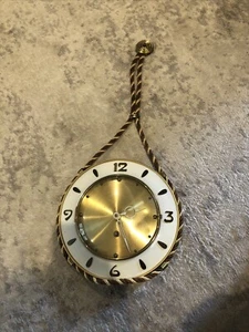 Schatz ? Wall Clock 1940s ?Metal Kitchen Clock - Working Order No Key (G19b) - Picture 1 of 8