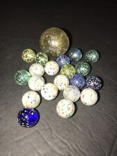 Stardust Confetti Marbles Lot Of 21 Includes 1 XL Shooter