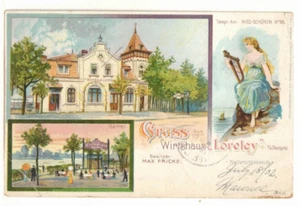 1899 UDB PC: “Gruss aus dem Wirtshaus Loreley” Berlin, Germany - Picture 1 of 2